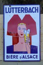 Lutterbach Biere D'Alsace  Enamel French Beer Advertising Sign # 