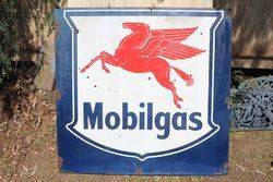 Mobilgas Enamel Advertising Sign 