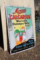 Morseand39s Calcarium Enamel Pictural Advertising Sign 