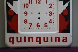 Quinquina ST RAPHAL Clock French Enamel Advertising Sign 