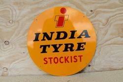 Round India Tyre Stockist Aluminum Advertising Sign  #