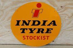 Round India Tyre Stockist Aluminum Advertising Sign  