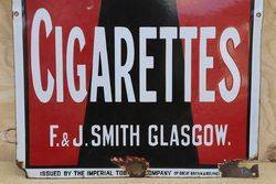 Seal Virginian Cigarettes FandJSmith Glasgow Advertising Sign  