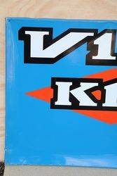 V10 Kleber Tires Aluminum French Advertising Sign  