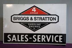 Briggs & Stratton Sales-Service Double Sided Tin Advertising Sign #