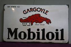 Gargoyle Mobiloil Enamel Advertising Sign  #