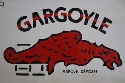 Gargoyle Mobiloil Enamel Advertising Sign  