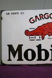 Gargoyle Mobiloil Enamel Advertising Sign  