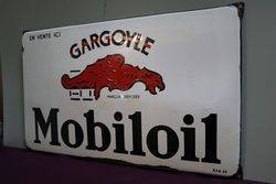 Gargoyle Mobiloil Enamel Advertising Sign  