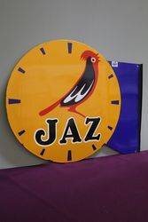 Jaz Clock Double Sided Enamel Advertising Sign 