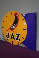 Jaz Clock Double Sided Enamel Advertising Sign 