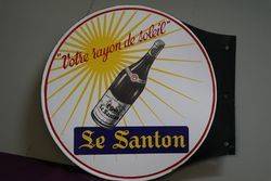 Le Santon Double Sided Pub Enamel Sign 