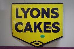 Lyons Cakes Double Sided Enamel Advertising Sign  