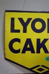 Lyons Cakes Double Sided Enamel Advertising Sign  