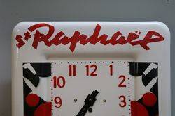 Quinquina ST RAPHAL Clock French Enamel Advertising Sign 