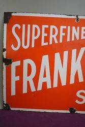 Superfine Franklinand39s Shagg Enamel Tobacco Advertising Sign 