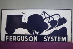 Ferguson System Tractor Double Sided Advertising Tin Sign #