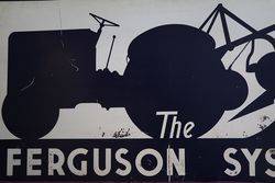 Ferguson System Tractor Double Sided Advertising Tin Sign 