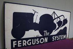 Ferguson System Tractor Double Sided Advertising Tin Sign 