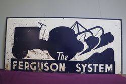 Ferguson System Tractor Double Sided Advertising Tin Sign 