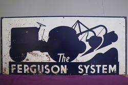 Ferguson System Tractor Double Sided Advertising Tin Sign 