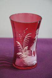 Antique Mary Gregory Ruby Glass 