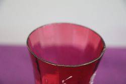 Antique Mary Gregory Ruby Glass 