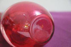 Antique Mary Gregory Ruby Glass Vase C1900 