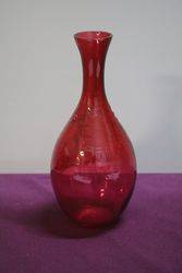 Antique Mary Gregory Ruby Glass Vase C1900 