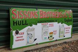 Sissons Brothers and Co Ltd Enamel Advertising Sign 
