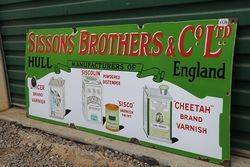 Sissons Brothers and Co Ltd Enamel Advertising Sign 