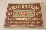 Framed Red Lion Soup Shop Ad Card #