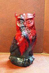 Royal Doulton Large Flambe Porcelain Owl Figure