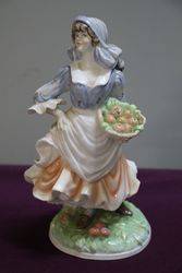 Royal Worcester Figurine Rosie Picking Apples  #