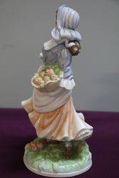 Royal Worcester Figurine Rosie Picking Apples  