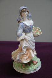 Royal Worcester Figurine Rosie Picking Apples  