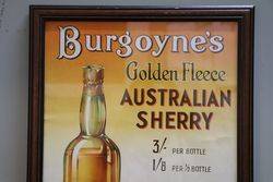 Burgoyneand39s Genuine Golden Fleece  Framed Advertising Poster 