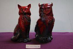 Royal Doulton Large Flambe Cat Figure 