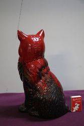 Royal Doulton Large Flambe Cat Figure 