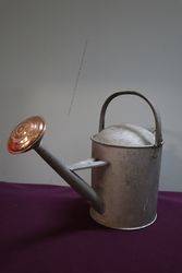 Antique small Watering Can With Copper Rose  