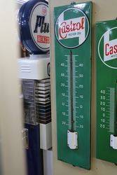 Castrol andquotZandquot Enamel Advertising Thermometer Sign