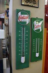 Castrol andquotZandquot Enamel Advertising Thermometer Sign