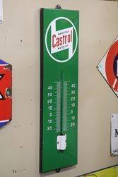 Wakefield Castrol andquotZandquot Enamel Advertising Thermometer Sign
