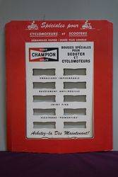 Unusual Champion Spark Plug Cut Out Adv Card. #