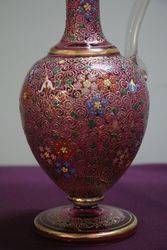 Stunning Mose Bohemian Glass Jug and Stopper 