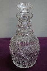 Superb Quality Late George III 3 Ring Cut Glass Decanters 