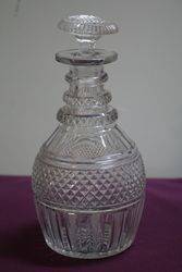 Superb Quality Late George III 3 Ring Cut Glass Decanters 