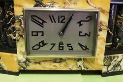 Art Deco Algerian Marble Mantle Clock 