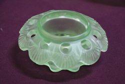 Art Deco Uranium Glass Fruit Girl 3 Pieces Float Bowl C1930