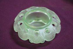 Art Deco Uranium Glass Fruit Girl 3 Pieces Float Bowl C1930